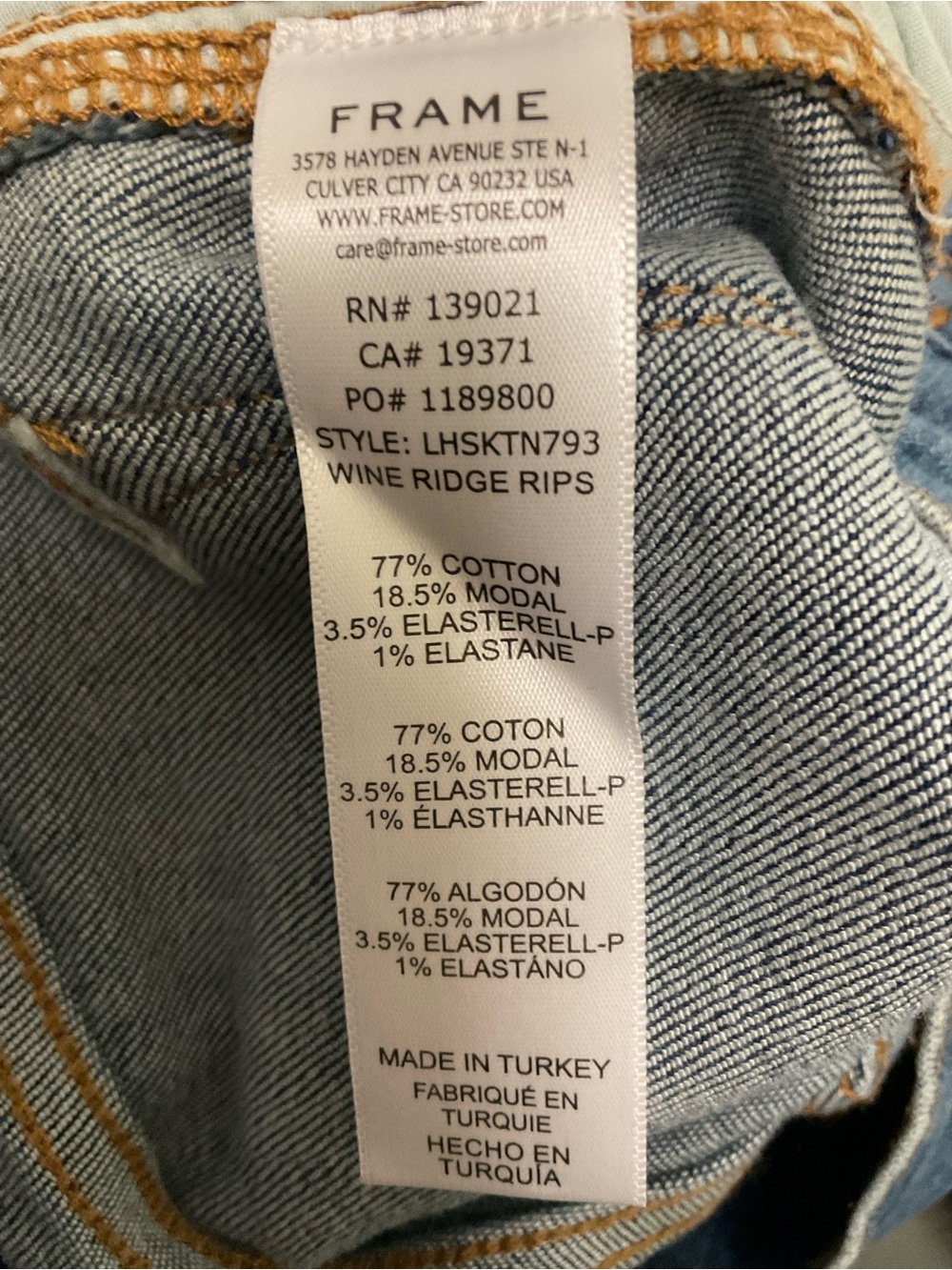 Frame LE HIGH Skinny Ridge Rip Jeans - Picture 5 of 5